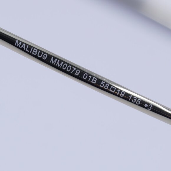 MaxMara MALIBU9 MM0079 01B Sunglasses Black Butterfly Frame, Smoke Lenses - Picture 5 of 9